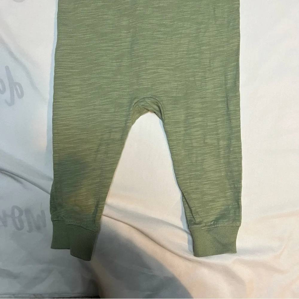 Carter’s Green Short Sleeve Dinosaur Jumpsuit in Size 9 Months